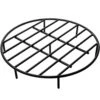 30 In. Dia Heavy-Duty Iron Firepit Grate With 7 Removable Round Legs For Outdoor Activities Round Wood Fire Pit Grate