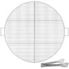 Fire Pit Cooking Grill Grate 36 In. Foldable Round Cooking Grate Solid Stainless Steel Campfire BBQ Rack With Handle