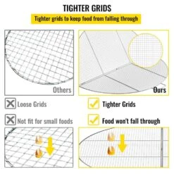 Fire Pit Cooking Grill Grate 36 In. Foldable Round Cooking Grate Solid Stainless Steel Campfire BBQ Rack With Handle -Fire Place Store vevor fireplace grates yxwzlpycysp36jno5v0 fa 1000