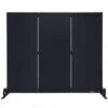 3-Panel Fireplace Screen 38.8 X 32.7 In. Iron Freestand Spark Guard With Support For Fireplace Decoration Or Protection