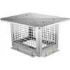 Chimney Cap 13 In. X 9 In. 304 Stainless Steel Fireplace Chimney Cover Fits Mesh Flue Covers Outside, Silver