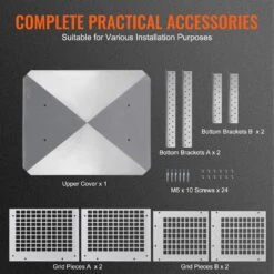 Chimney Cap 13 In. X 9 In. 304 Stainless Steel Fireplace Chimney Cover Fits Mesh Flue Covers Outside, Silver 13 Chimney Cap 13 In. X 9 In. 304 Stainless Steel Fireplace Chimney Cover Fits Mesh Flue Covers Outside, Silver -Fire Place Store vevor fireplace tools bxgfxpdydgys7swwcv0 fa 1000