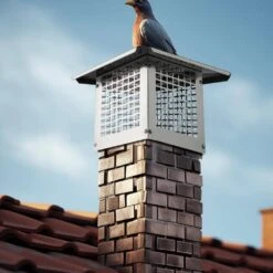 Chimney Cap 9 In. X 9 In. 304 Stainless Steel Fireplace Chimney Cover Fits Mesh Flue Covers Outside, Silver -Fire Place Store vevor fireplace tools bxgfxpdydgyskqnl5v0 31 1000