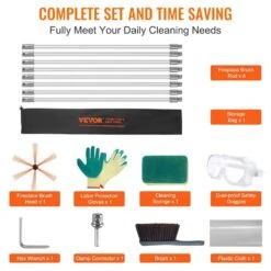 26 Ft. Chimney Sweep Kit W/8 Reinforced Nylon Flexible Rods 360-Degree Cleaning Brush Chimney Cleaner -Fire Place Store vevor fireplace tools ycs26yc1pcs8sk8qrv0 44 1000