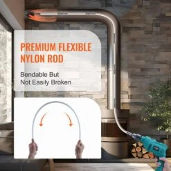 26 Ft. Chimney Sweep Kit W/8 Reinforced Nylon Flexible Rods 360-Degree Cleaning Brush Chimney Cleaner -Fire Place Store vevor fireplace tools ycs26yc1pcs8sk8qrv0 4f 1000