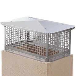 Chimney Cap 13 In. X 21 In. Flue Caps 304 Stainless Steel Fireplace Chimney Cover Chimney Flue Cover