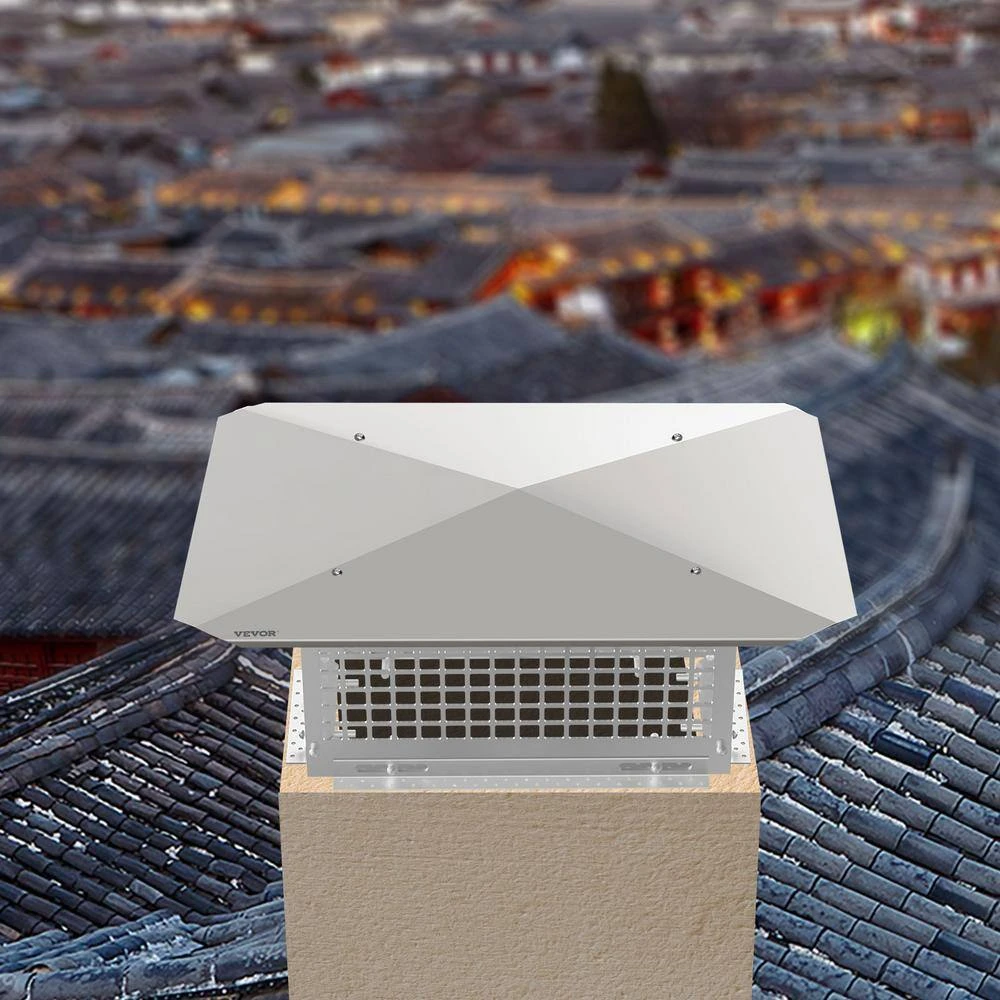 Chimney Cap 8 In. X 17 In. Flue Caps 304 Stainless Steel Fireplace Chimney Cover Chimney Flue Cover 8 Chimney Cap 8 In. X 17 In. Flue Caps 304 Stainless Steel Fireplace Chimney Cover Chimney Flue Cover - Image 8