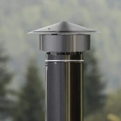 Chimney Cap 6 In. 304 Stainless Steel Round Roof Rain Cap, 11.81 In. Increased Caps For Vent Cover Outside, Silver -Fire Place Store vevor fireplace tools yxycmysbxgzdgeh55v0 31 1000