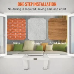 Air Conditioner Support Bracket 220 Lbs. Load Capacity No Drilling Easy Installation Fit Single Or Double Hung Windows -Fire Place Store vevor grow room ventilation kdzjbsk200lbsox75v0 fa 1000