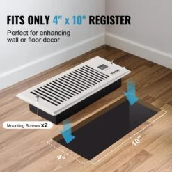 Register Booster Fan, Quiet Vent Booster Fan Fits 4 In. X 10 In. Register Holes For Heating Cooling Smart Vent, White 13 Register Booster Fan, Quiet Vent Booster Fan Fits 4 In. X 10 In. Register Holes For Heating Cooling Smart Vent, White -Fire Place Store vevor grow room ventilation zcztqfsb410ingechv5 fa 1000