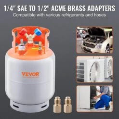 Refrigerant Recovery Tank With Float Switch-30 Lb. Capacity AC Recovery Tank, Reusable Recovery Tank HVAC -Fire Place Store vevor hvac tools lmhsgdfdk1430b9gdv0 0115 4f 1000