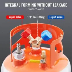 Refrigerant Recovery Tank With Float Switch-30 Lb. Capacity AC Recovery Tank, Reusable Recovery Tank HVAC -Fire Place Store vevor hvac tools lmhsgdfdk1430b9gdv0 0115 fa 1000