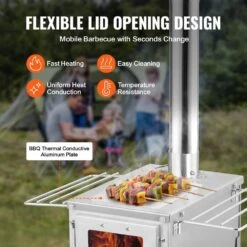 Wood Stove 80 In. Stainless Steel Camping Tent Stove Portable Wood Burning Stove 2200 Sq. Ft. Hot Tent Stove For Outdoor 13 Wood Stove 80 In. Stainless Steel Camping Tent Stove Portable Wood Burning Stove 2200 Sq. Ft. Hot Tent Stove For Outdoor -Fire Place Store vevor wood stoves zpqnlfx80inchmhmcv0 fa 1000
