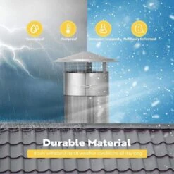 8 In. Round Adjustable Stainless Steel Chimney Cap With Screen -Fire Place Store vivohome chimney caps wal vh1254us 4f 1000