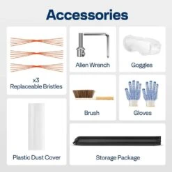 26 Feet Fireplace Cleaner Flexible Chimney Sweep Kit With 8 Rods And 3 Replaceable Bristles 11 26 Feet Fireplace Cleaner Flexible Chimney Sweep Kit With 8 Rods And 3 Replaceable Bristles -Fire Place Store vivohome fireplace tools vh1603 44 1000