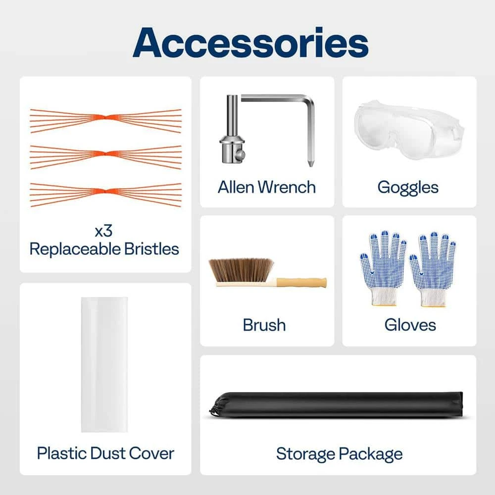 26 Feet Fireplace Cleaner Flexible Chimney Sweep Kit With 8 Rods And 3 Replaceable Bristles 5 26 Feet Fireplace Cleaner Flexible Chimney Sweep Kit With 8 Rods And 3 Replaceable Bristles - Image 5