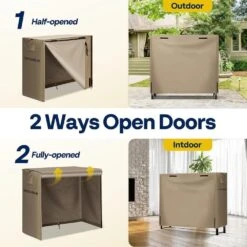 4 Ft. Heavy Duty 600D Oxford Log Rack Cover With Zipper -Fire Place Store vivohome firewood racks vh1487 76 1000