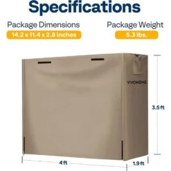 4 Ft. Heavy Duty 600D Oxford Log Rack Cover With Zipper -Fire Place Store vivohome firewood racks vh1487 fa 1000