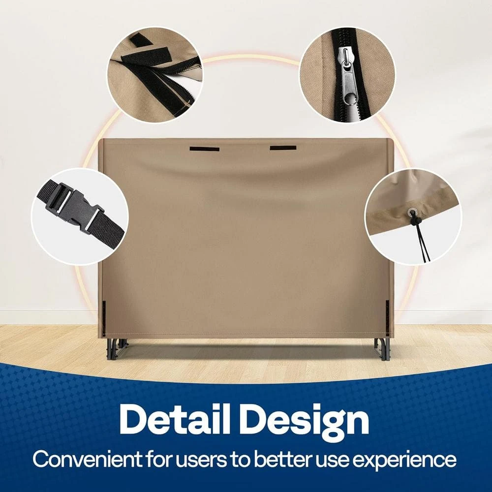 5 Ft. Heavy Duty 600D Oxford Log Rack Cover With Zipper 4 5 Ft. Heavy Duty 600D Oxford Log Rack Cover With Zipper - Image 4