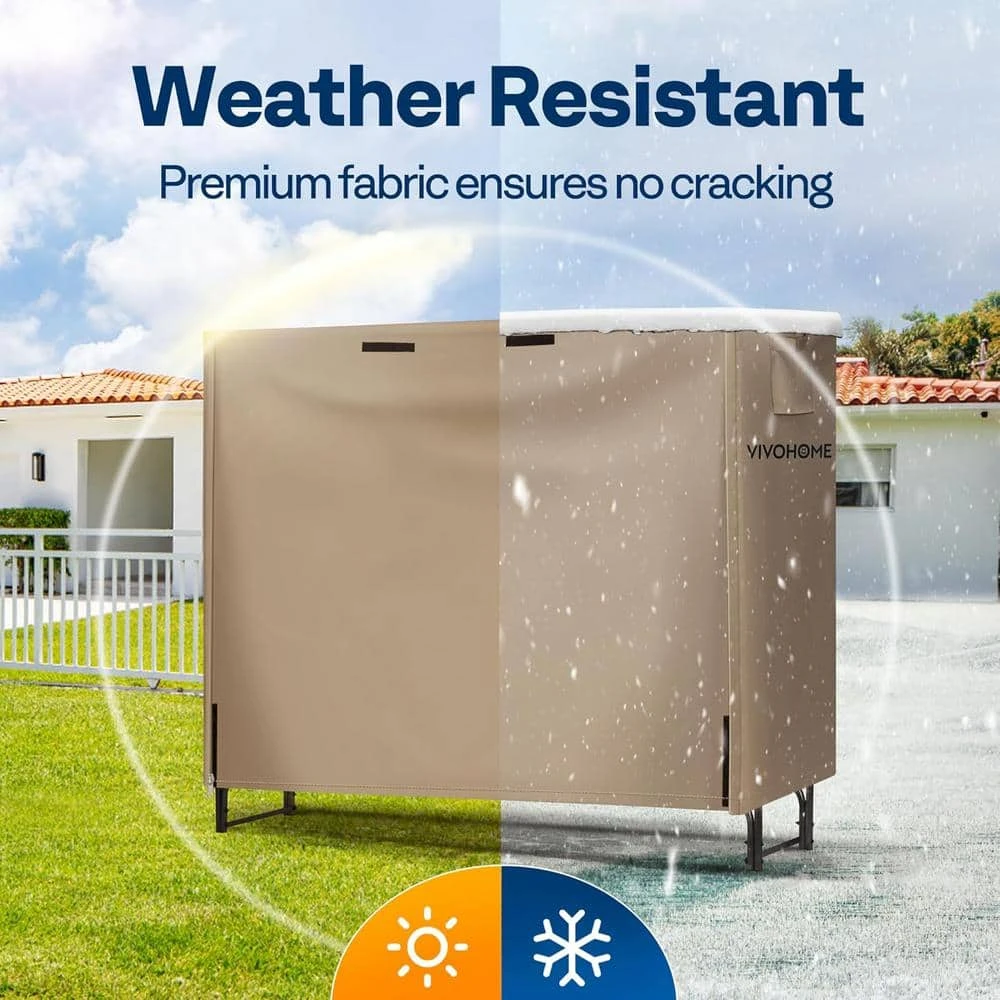 5 Ft. Heavy Duty 600D Oxford Log Rack Cover With Zipper 2 5 Ft. Heavy Duty 600D Oxford Log Rack Cover With Zipper - Image 2