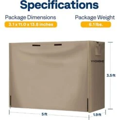 5 Ft. Heavy Duty 600D Oxford Log Rack Cover With Zipper 12 5 Ft. Heavy Duty 600D Oxford Log Rack Cover With Zipper -Fire Place Store vivohome firewood racks vh1488 fa 1000