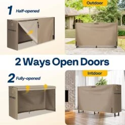 6 Ft. Heavy Duty 600D Oxford Log Rack Cover With Zipper -Fire Place Store vivohome firewood racks vh1489 44 1000