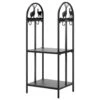 Width 2-Tier 3 Ft. 15.4 In. Indoor/Outdoor Wrought Iron Firewood Rack With Elk Pattern