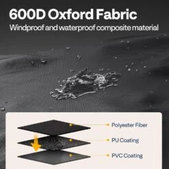 12 Ft. 142 In. Heavy Duty Outdoor Firewood Rack With Cover -Fire Place Store vivohome firewood racks vh1534 44 1000