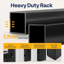 8 Ft. Upgraded Heavy Duty Outdoor Firewood Rack With Cover -Fire Place Store vivohome firewood racks vh1539 4f 1000