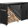 60 In. Heavy-Duty Indoor Outdoor Firewood Rack With Cover