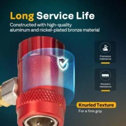 High Low Side R1234yf Quick Couplers Adapter With 1/4 In. Male Port For Air Conditioning Evacuation And Recharging -Fire Place Store vivohome grow room ventilation vh1446 44 1000