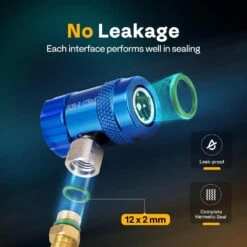 High Low Side R1234yf Quick Couplers Adapter With 1/4 In. Male Port For Air Conditioning Evacuation And Recharging -Fire Place Store vivohome grow room ventilation vh1446 4f 1000