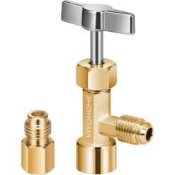 R134a Can Tap Valve Puncture Style With Tank Adapter For 1/4 In. And 1/2 In. AC Charging Hoses