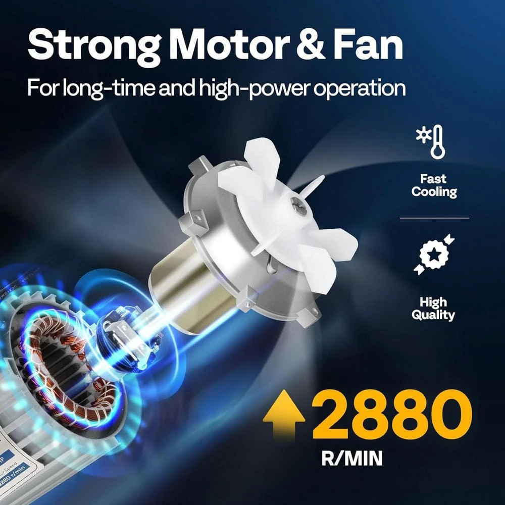 110-Volt 3/4 HP 7.2CFM 2 Stage HVAC Vacuum Pump And 4 Way AC Manifold Gauge Set Kit With Leak Detector 3 110-Volt 3/4 HP 7.2CFM 2 Stage HVAC Vacuum Pump And 4 Way AC Manifold Gauge Set Kit With Leak Detector - Image 3