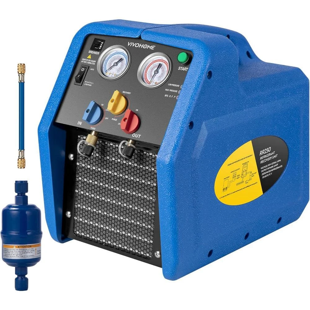 R1234yf R32 3/4 HP Portable Refrigerant Recovery Machine For Vapor Liquid Refrigerant, Car Air Conditioning 1 R1234yf R32 3/4 HP Portable Refrigerant Recovery Machine For Vapor Liquid Refrigerant, Car Air Conditioning