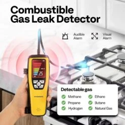 Portable Combustible Gas Leak Tester Sniffer Detector With Audible Visual Alarm -Fire Place Store vivohome hvac tools vh1565 c3 1000