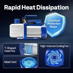 110-Volt 1 HP 9.6 CFM Dual Stage HVAC Vacuum Pump And 4-Way AC Manifold Gauge Set Kit With Leak Detector 10 110-Volt 1 HP 9.6 CFM Dual Stage HVAC Vacuum Pump And 4-Way AC Manifold Gauge Set Kit With Leak Detector -Fire Place Store vivohome hvac tools vh1691 1f 1000