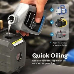 330ml/11. 16 Oz. Premium Vacuum Pump Oil, High Viscosity And Low Moisture (4 Pack) -Fire Place Store vivohome hvac tools vh1696 4f 1000