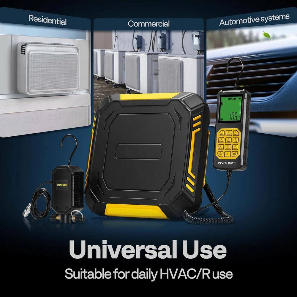 220 Lbs Digital Electronic Refrigerant Scale With Separate Auto-Dosing Charge Valve For Freon Recover Charge 8 220 Lbs Digital Electronic Refrigerant Scale With Separate Auto-Dosing Charge Valve For Freon Recover Charge - Image 8