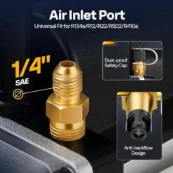 4.5 CFM 1/3 HP 110V Single Stage HVAC Vacuum Pump For R134a R12 R22 R502 R410a Systems -Fire Place Store vivohome hvac tools vh1807 4f 1000