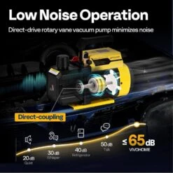 110-Volt 1/2 HP 5 CFM Dual Stage Rotary Vane Air Vacuum Pump 9 110-Volt 1/2 HP 5 CFM Dual Stage Rotary Vane Air Vacuum Pump -Fire Place Store vivohome hvac tools wal vh1158us 4f 1000