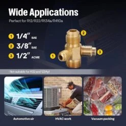 3/4 HP 7.2 CFM 110-Volt Dual Stage HVAC Vacuum Pump With 2 Oil Bottles -Fire Place Store vivohome hvac tools wal vh1376us fa 1000