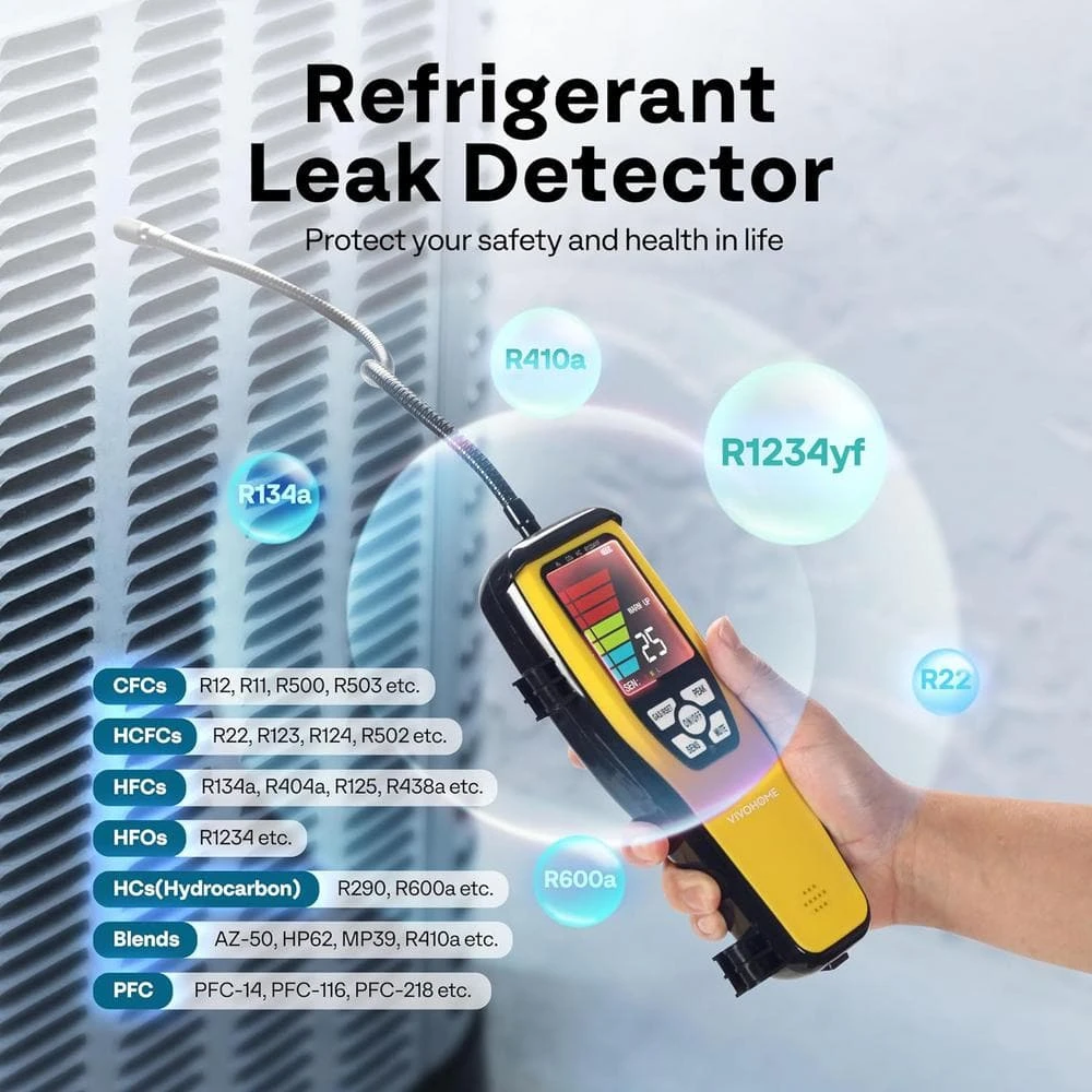 HVAC Refrigerant Freon Leak Detector, Max Sensitivity Up To 0.03oz./yr 3 HVAC Refrigerant Freon Leak Detector, Max Sensitivity Up To 0.03oz./yr - Image 3