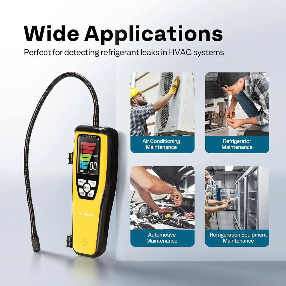 HVAC Refrigerant Freon Leak Detector, Max Sensitivity Up To 0.03oz./yr 6 HVAC Refrigerant Freon Leak Detector, Max Sensitivity Up To 0.03oz./yr - Image 6