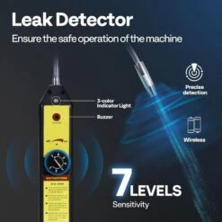 110-Volt 1/3 HP 5CFM Single Stage HAVC Vacuum Pump Kit With 4 Way AC Manifold Gauge And Leak Detector -Fire Place Store vivohome hvac tools wal vh1416us fa 1000