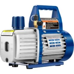 110-Volt 1/3 HP 4 CFM Single Stage Rotary Vane HVAC Vacuum Pump With Oil Bottle