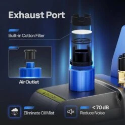 110V 1/3 HP 4CFM Single Stage Rotary Vane Air Vacuum Pump And R134a AC Manifold Gauge Set Kit -Fire Place Store vivohome hvac tools x001zcvosf 1f 1000