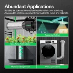 4 In. X 8 Ft. Aluminum Flexible Dryer Vent Hose With 2-Clamps For HVAC Ventilation (2-Pack) -Fire Place Store vivosun gas fittings connectors 306104 482 fa 1000