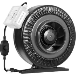Z6 6 In. 440 CFM Inline Duct Fan With Variable Speed Controller For Grow Tent, Indoor Garden Ventilation