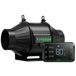 AeroZesh T4 4 In. 210 CFM Inline Duct Fan With E42A Temperature Humidity WiFi-Controller